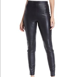 Splendid Faux Leather Pants with Elastic Waistband